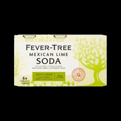Fever-Tree Mexican Lime Soda Water Cans (150ml x 6) Booze Buddie Fever-Tree Mexican Lime Soda Water Cans (150ml x 6)