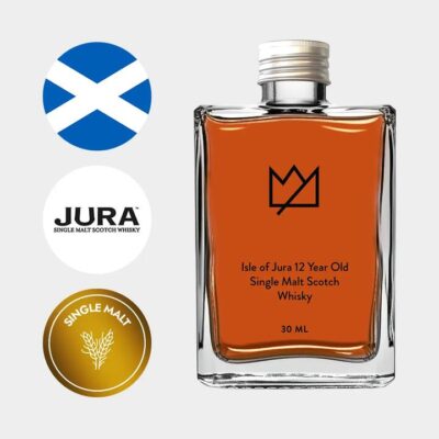 Isle of Jura 12 Year Old Single Malt Scotch Whisky 30ml Booze Buddie Isle of Jura 12 Year Old Single Malt Scotch Whisky 30ml