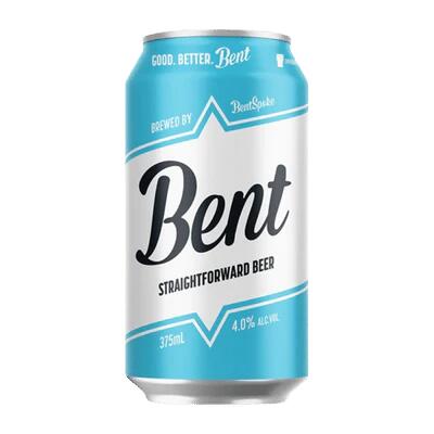 BentSpoke Bent Straightforward Beer 375ml Can – 4 Pack Booze Buddie BentSpoke Bent Straightforward Beer 375ml Can - 4 Pack
