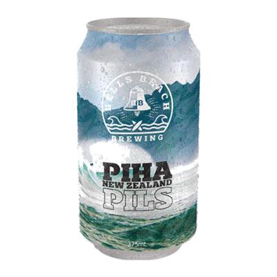 Bells Beach Piha NZ Pils 375ml Can – 4 Pack Booze Buddie Bells Beach Piha NZ Pils 375ml Can - 4 Pack