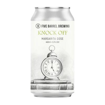 Five Barrel Knock Off Margarita Gose 440ml Can – Case of 24 Booze Buddie Five Barrel Knock Off Margarita Gose 440ml Can - Case of 24