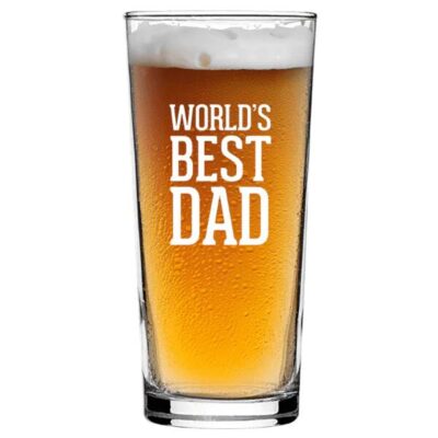 Worlds Best Dad Beer Glass – Single Booze Buddie Worlds Best Dad Beer Glass - Single