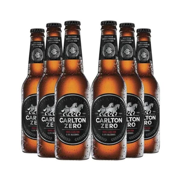 Carlton Zero Non Alcoholic Beer Bottles - Pack of 6