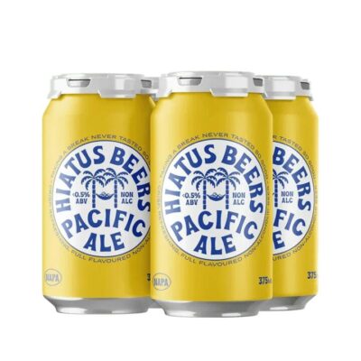 Hiatus Beers Non-Alcoholic Pacific Ale – Pack of 4 Booze Buddie Hiatus Beers Non-Alcoholic Pacific Ale - Pack of 4