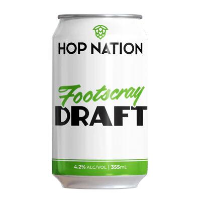 Hop Nation Footscray Draft 355ml Can - Case of 24