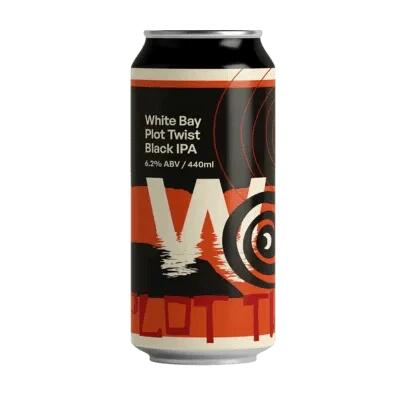 White Bay Plot Twist Black IPA 440ml Can - Pack of 4