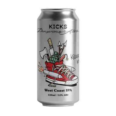 Kicks Brewing x Dangerous Ales Killer Kicks West Coast IPA 440ml Can – Single Booze Buddie Kicks Brewing x Dangerous Ales Killer Kicks West Coast IPA 440ml Can - Single