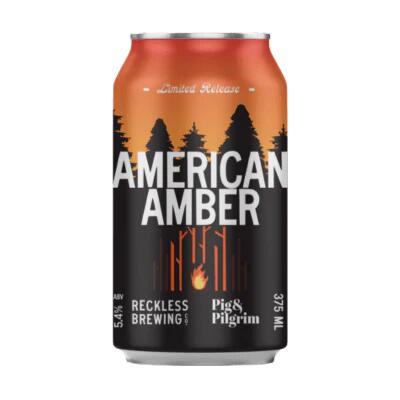 Reckless x Pig and Pilgrim American Amber Ale 375ml Can - Single