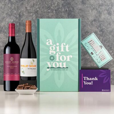 Thank You Duo Wine Hamper - Duo Red Shiraz  Pinot Noir - Wine Gift Basket Perfect for Any Occasion | Brewquets Australia