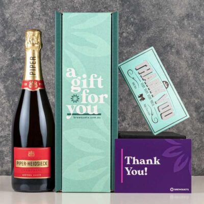 Thank You Champagne  Chocolate Hamper - Wine Gift Basket Perfect for Any Occasion | Brewquets Australia