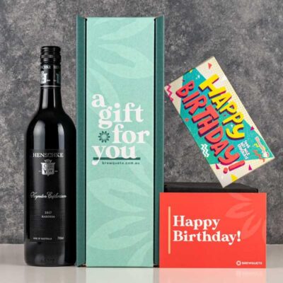Birthday Wine  Chocolate Hamper - Premium Red 40 - Wine Gift Basket Perfect for Any Occasion | Brewquets Australia