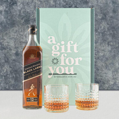 Johnnie Walker Black Label Whisky Gift Set - Handpicked Whisky Gift Pack Delivered Australia-Wide | Brewquets