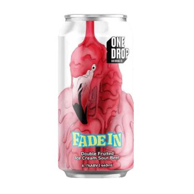 One Drop Fade In Double Fruited Ice Cream Sour 440ml Can - Pack of 4