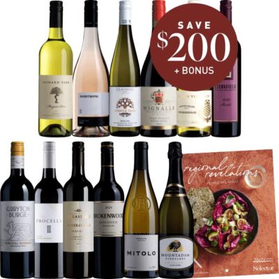 2026 Calendar Collection: Regional Mixed Dozen, Australia multi-regional Mixed Red and White Wine Case, Wine Selectors