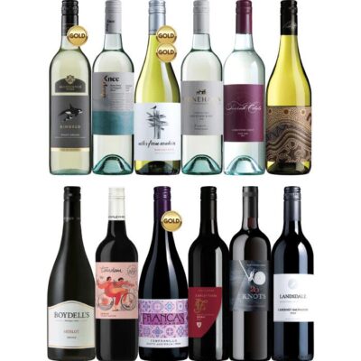Value Plus Mixed Dozen, Australia multi-regional Mixed Red and White Wine Case, Wine Selectors