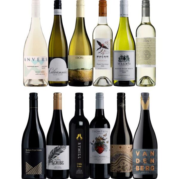 Classic Aussie Mixed Dozen, Australia multi-regional Mixed Red and White Wine Case, Wine Selectors