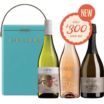 Fieldbar Drinks Box – Bazaruto Blue with Gift Wines, Australia multi-regional Mixed Red and White Wine Pack, Wine Selectors Booze Buddie Fieldbar Drinks Box - Bazaruto Blue with Gift Wines, Australia multi-regional Mixed Red and White Wine Pack, Wine Selectors