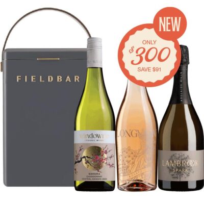Fieldbar Drinks Box – Oyster Grey with Gift Wines, Australia multi-regional Mixed Red and White Wine Pack, Wine Selectors Booze Buddie Fieldbar Drinks Box - Oyster Grey with Gift Wines, Australia multi-regional Mixed Red and White Wine Pack, Wine Selectors