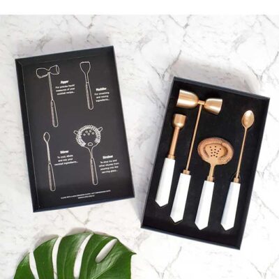 Clinq Marble Cocktail Tool Set | Sans Drinks Booze Buddie Clinq Marble Cocktail Tool Set | Sans Drinks