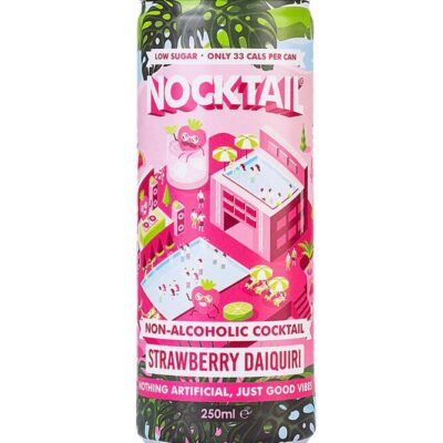 Nocktail Strawberry Daiquiri Premixed Mocktail – 4x250mls | Sans Drinks Booze Buddie Nocktail Strawberry Daiquiri Premixed Mocktail - 4x250mls | Sans Drinks