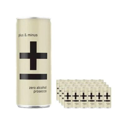Plus & Minus Prosecco RTD Cans – 24x250ml | Sans Drinks Booze Buddie Plus & Minus Prosecco RTD Cans - 24x250ml | Sans Drinks