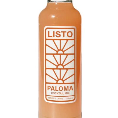 LISTO Paloma Cocktail Mix – 12x360mls | Sans Drinks Booze Buddie LISTO Paloma Cocktail Mix - 12x360mls | Sans Drinks