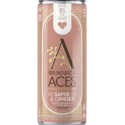 Brunswick Aces Hearts Sapiir & Ginger RTDs - 24x250ml | Sans Drinks