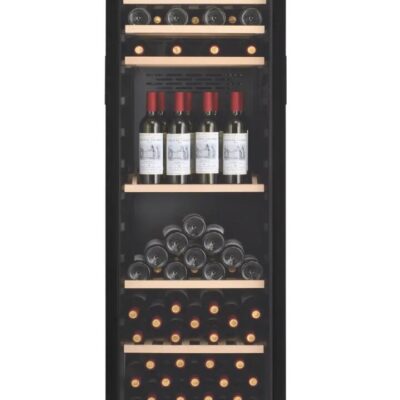 LECAVIST 168 Bottle Wine Cabinet Single Zone Black LEK168PV