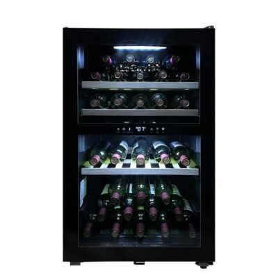 LECAVIST 56 Bottle Wine Cabinet Dual Zone Black LKS56VN2Z Booze Buddie LECAVIST 56 Bottle Wine Cabinet Dual Zone Black LKS56VN2Z