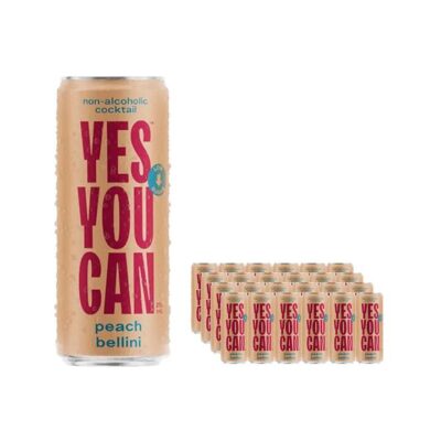 Yes You Can Peach Bellini - 24x250ml | Sans Drinks
