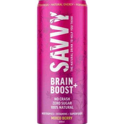 Savvy Brain Boost Mixed Berry 330ml – 12x330ml | Sans Drinks Booze Buddie Savvy Brain Boost Mixed Berry 330ml - 12x330ml | Sans Drinks