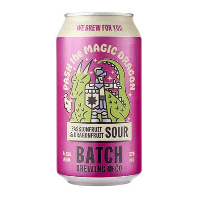 Batch Pash The Magic Dragon Passionfruit Dragonfruit Sour Ale 375ml Can – Single Booze Buddie Batch Pash The Magic Dragon Passionfruit Dragonfruit Sour Ale 375ml Can - Single