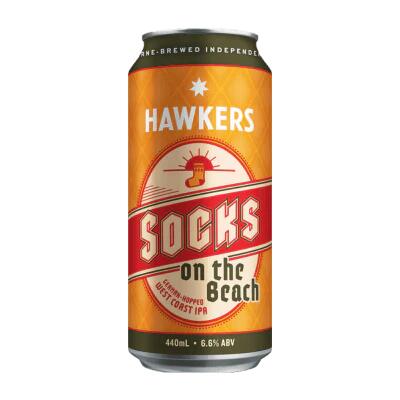 Hawkers Socks On The Beach German Hoppeo West Coast IPA 440ml Can - Single