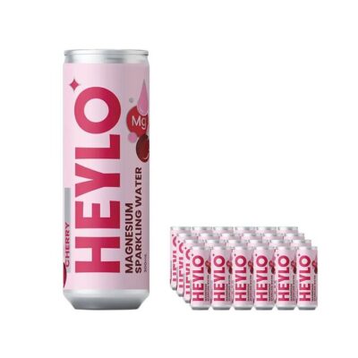HEYLO Magnesium Sparkling Water Cherry 300ml – 24x300ml | Sans Drinks Booze Buddie HEYLO Magnesium Sparkling Water Cherry 300ml - 24x300ml | Sans Drinks