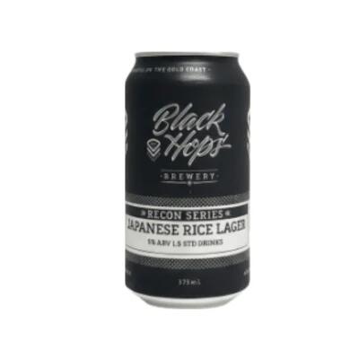 Black Hops Japanese Rice Lager 375ml Can - Single