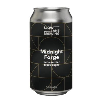 Slow Lane Midnight Forge Schwarzbier Black Lager 375ml Can - Single