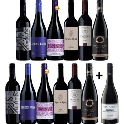 Best of Red 12-pack + Bonus Shiraz, Australia multi-regional Mixed Red Wine Case, Wine Selectors Booze Buddie Best of Red 12-pack + Bonus Shiraz, Australia multi-regional Mixed Red Wine Case, Wine Selectors