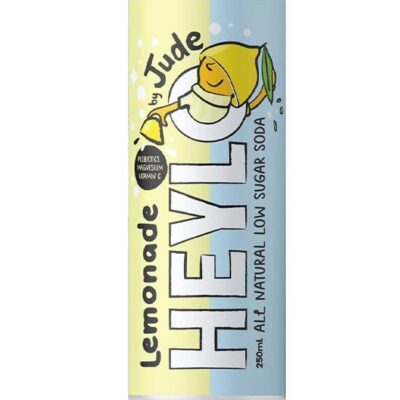 HEYLO Lemonade All Natural Low Sugar Soda 250ml – 4x250ml | Sans Drinks Booze Buddie HEYLO Lemonade All Natural Low Sugar Soda 250ml - 4x250ml | Sans Drinks