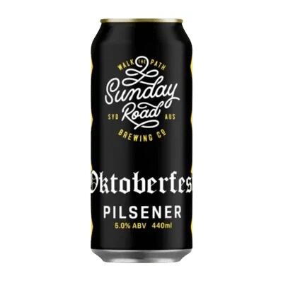 Sunday Road Oktoberfest German Pilsner 440ml Can – 4 Pack Booze Buddie Sunday Road Oktoberfest German Pilsner 440ml Can - 4 Pack