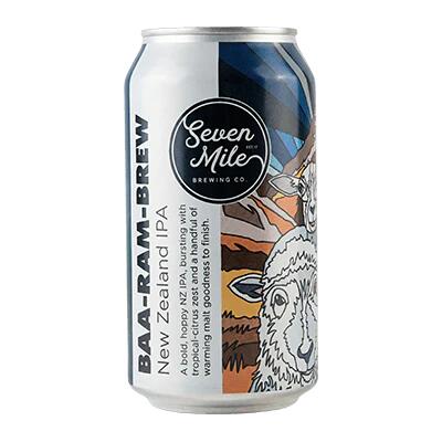 Seven Mile BAA RAM BREW New Zealand IPA 375ml Can - Case of 24