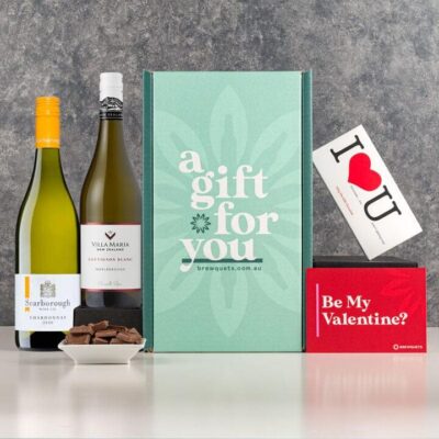 Valentines Duo Wine Hamper - White