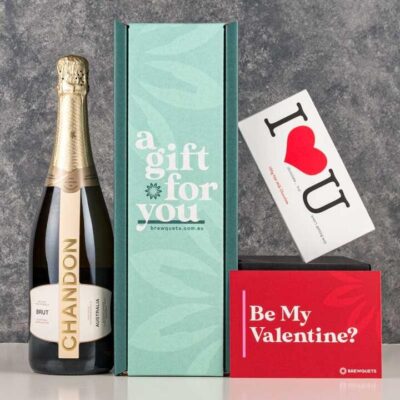 Valentines Sparkling Wine  Chocolate Hamper - Chandon Sparkling Wine