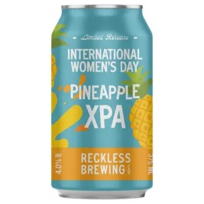 Reckless International Womens Day Pineapple XPA 375ml Can – Pack of 4 Booze Buddie Reckless International Womens Day Pineapple XPA 375ml Can - Pack of 4