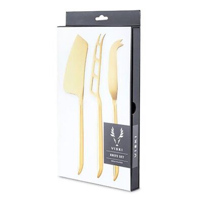 VISKI Belmont Gold Plated Knife Set