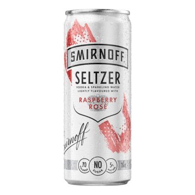 Smirnoff Seltzer Raspberry & Rose (4 Pack)