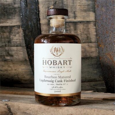 Hobart Whisky Ex-Bourbon Matured Laphroaig Quarter Cask Finished Single Malt Whisky 500ml (Batch 22-001)