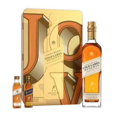 Johnnie Walker Gold Label Reserve Blended Scotch Whisky 700ml + Minis Gift Pack