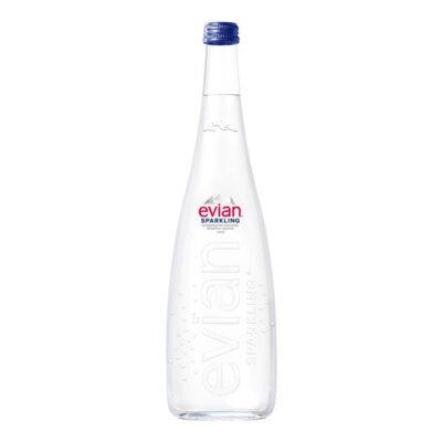Evian Sparkling Mineral Water 750ml Glass Bottle (Case)