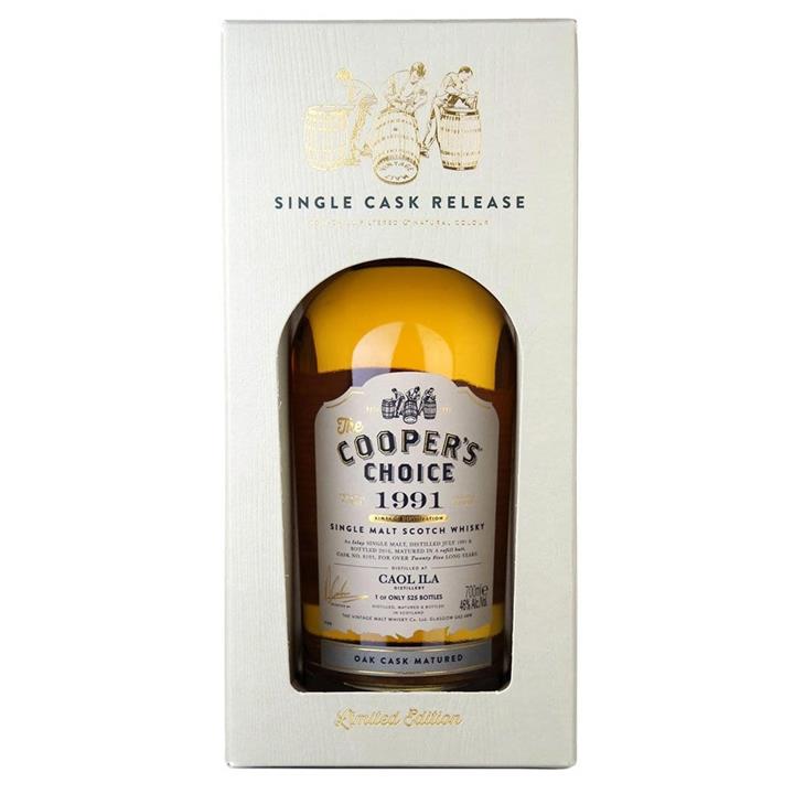 1991 Cooper's Choice Caol Ila 25 Year Old  Single Malt Scotch Whisky 700ml