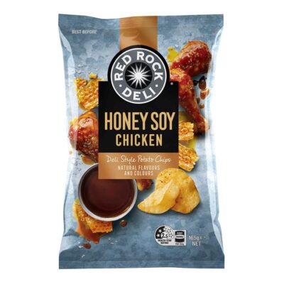 Red Rock Deli Honey Soy Chicken Potato Chips 165g Booze Buddie Red Rock Deli Honey Soy Chicken Potato Chips 165g